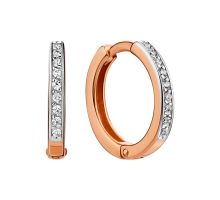 Золотые серьги-конго с фианитами (21/0021/01/01/01)