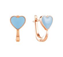 Золотые серьги с эмалью (211148310103)