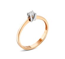 Золотое кольцо с бриллиантом (18/0103/01/01/12)
