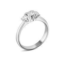 Золота каблучка з діамантами (B266Б)