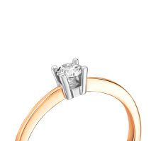 Золотое кольцо с бриллиантом (КВ1376.00100н): купить