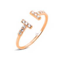 Золота каблучка з фіанітами (11/0395/00/01/01): купить