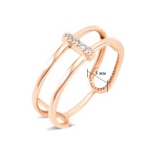 Золота каблучка з фіанітами (13261/01/1/13): купить