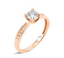 Золотое кольцо с фианитами (331012): купить