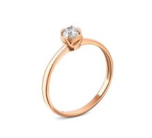 Золотое кольцо с фианитом (110707410101)
