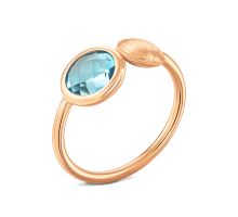 Золотое кольцо с топазом (к453тс)