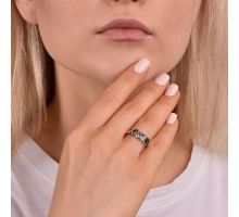 Золота каблучка з топазом swiss і лондон-топазом (к657тл): купить