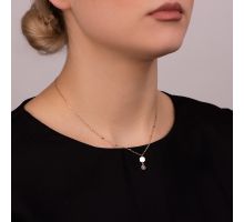 Золотое колье с топазом swiss (4/21/122): купить