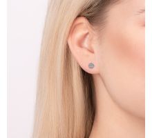 Золотые пуссеты с бриллиантами (807002/02/1/8558): купить