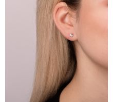 Золоті пусети з діамантами (880113-СП бел): купить