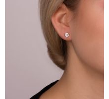 Золоті пусети з діамантами (880227-СП): купить