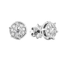 Золотые пуссеты с бриллиантами (B344Б)