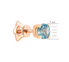 Золотые пуссеты с топазом (С4001G топ): купить