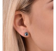 Золотые пуссеты с топазом (С4165GNS Топ): купить