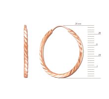 Золотые серьги-конго с алмазной гранью (20810-2/01/2 (20810/2): купить