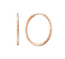 Золотые серьги-конго с алмазной гранью (20810-3/01/2)