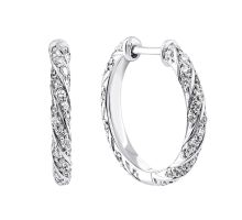 Золотые серьги-конго с бриллиантами (91015/1)