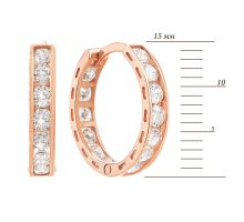 Золотые серьги-конго с фианитами Royal​ Zirconia (С4174 Royal): купить
