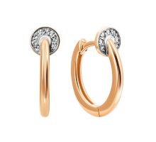 Золотые серьги с бриллиантами (880633-С)