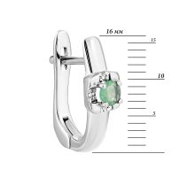 Золотые серьги с бриллиантами и изумрудами (23147/1EMD): купить