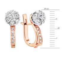 Золотые серьги с бриллиантами (Сz7432): купить