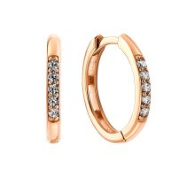 Золотые серьги-конго с фианитами (210856210101)