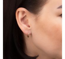 Золотые серьги-конго с фианитами (2111028501): купить