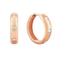 Золотые серьги-конго с фианитами (2111029001)