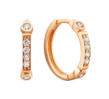 Золотые серьги-конго с фианитами (2111029601)