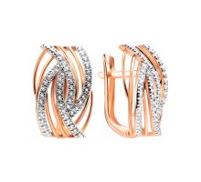 Золотые серьги с фианитами (22082/01/1/42)