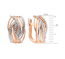 Золотые серьги с фианитами (22082/01/1/42): купить