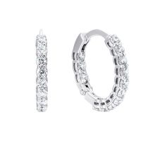 Золотые серьги-конго с фианитами (С0605/1)