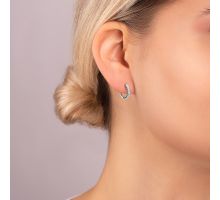 Золотые серьги-конго с фианитами (С0605/1): купить