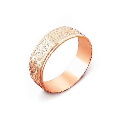 Обручальное кольцо с алмазной гранью Золотой Век (1070/18)