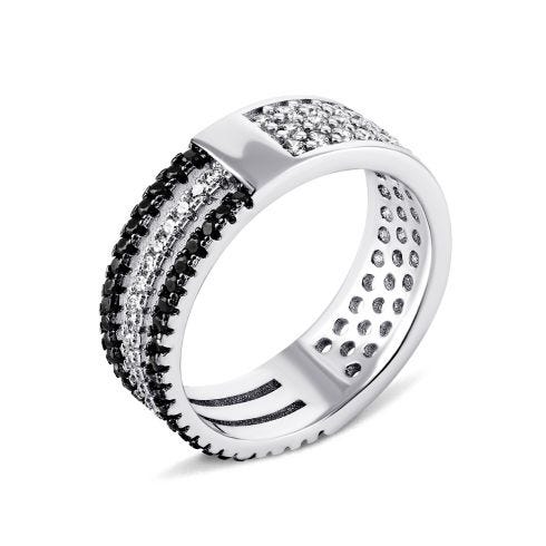 Серебряное кольцо с фианитами Золотой Век (КК2ФО/1193)