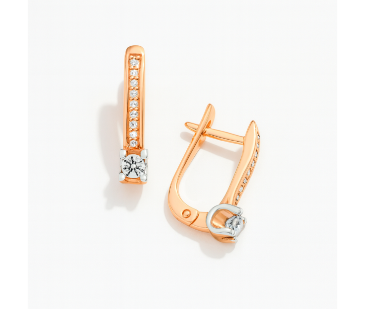 Золотые серьги с бриллиантами (2191400201): в интернет-магазине