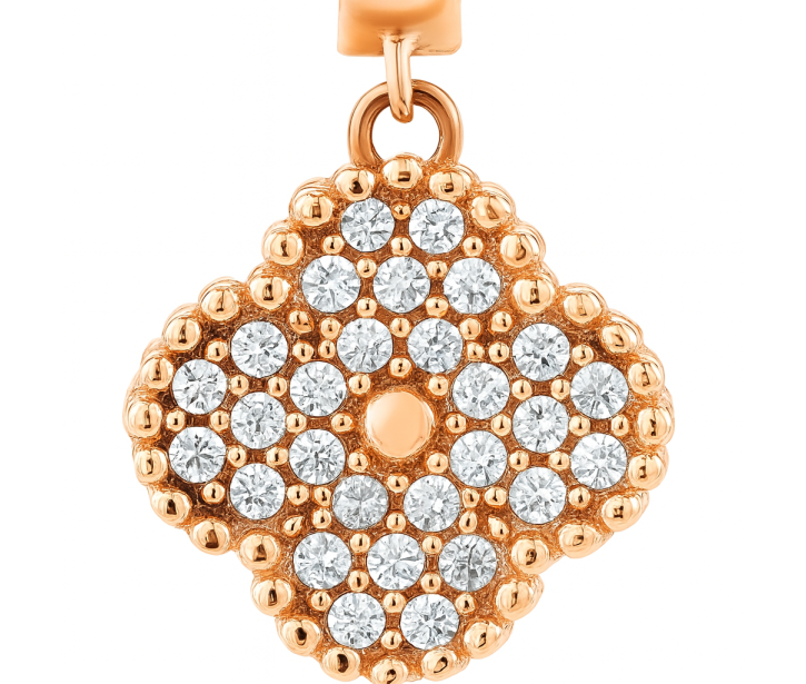 Золотые серьги-подвески с фианитами (2111037801): в интернет-магазине