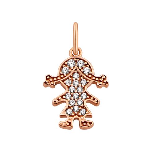 Золотая подвеска с фианитами (3101029201)