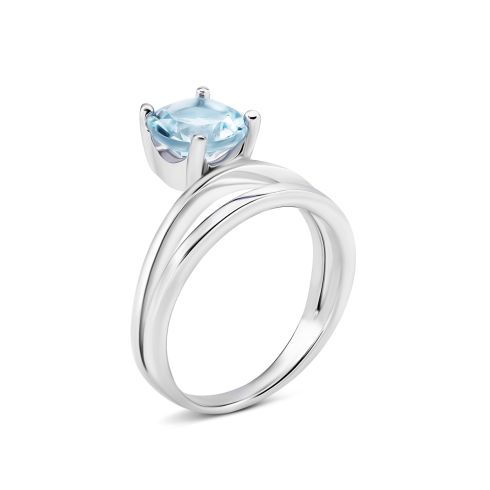 Серебряное кольцо с топазом (к1274топRh)