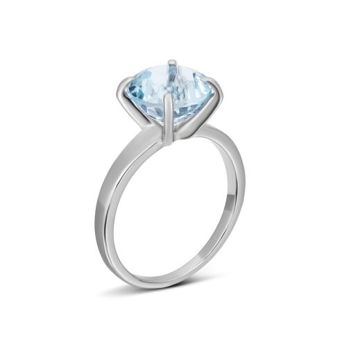 Серебряное кольцо с топазом (365/тзкб/з/род)