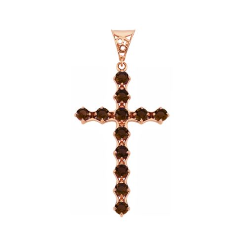 Золота підвіска Хрестик з раухтопазом (3101032601 рт)