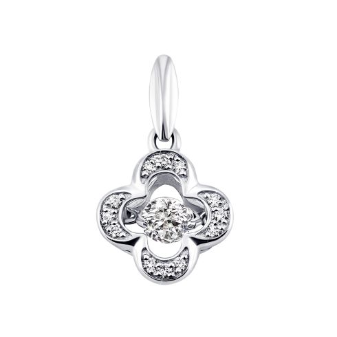 Золота підвіска з фіанітами (700283-К бел)