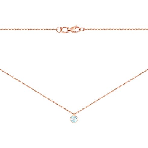 Золотое колье с топазом swiss (719148410102топ)