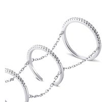 Фаланговое серебряное кольцо и с фианитами (К2Ф/1200): купить
