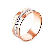 Обручальное кольцо с алмазной гранью Золотой Век (10212)