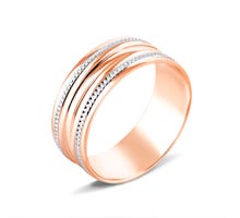 Обручальное кольцо с алмазной гранью Золотой Век (10216)