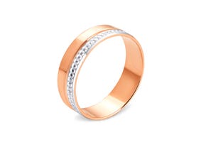 Обручальное кольцо с алмазной гранью (АО10)
