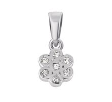 Срібна підвіска Квітка з діамантами (3943р-BR)