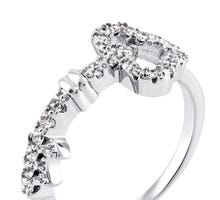 Серебряное кольцо Ключик с фианитами (SJ15954): купить