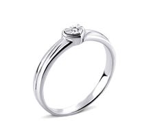 Серебряное кольцо с бриллиантом (900010-Ралм)